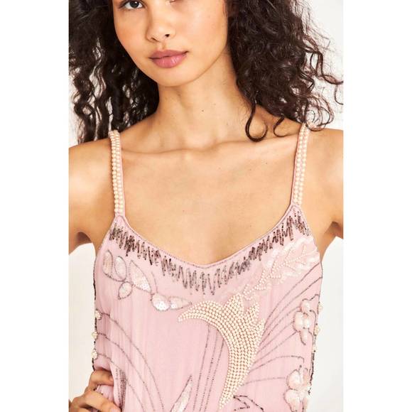 NEW LOVESHACKFANCY pinto mini dress in dusy blush - Picture 3 of 4